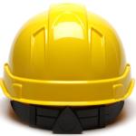 Pyramex Yellow Cap Style Hard Hat with Ratchet Suspension