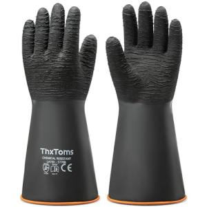 ThxToms Heavy Duty Chemical Resistant Rubber Gloves
