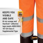 Hi-Vis Waterproof Bib Pants for Men - Orange
