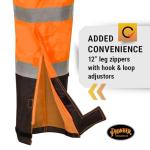 Hi-Vis Waterproof Bib Pants for Men - Orange