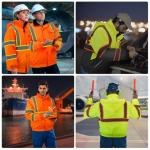 TICONN Hi-Vis Waterproof Safety Rain Jacket