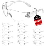 BISON LIFE Clear Polycarbonate Safety Glasses - 12 Pack
