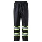 Hi-Vis Waterproof Rain Pants with Reflective Strips