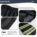 Hi-Vis Waterproof Rain Pants with Reflective Strips