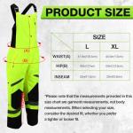 Hi-Vis Yellow Insulated Waterproof Bib Overalls
