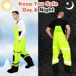 Hi-Vis Yellow Insulated Waterproof Bib Overalls