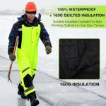 Hi-Vis Yellow Insulated Waterproof Bib Overalls
