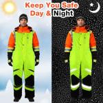 Hi-Vis Yellow Insulated Waterproof Bib Overalls