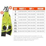 High Visibility Insulated Thermal Bib Overalls, 4XL