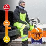 High Visibility Insulated Thermal Bib Overalls - Lime