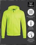 Men's Hi-Visibility Thermal Hoodie - Neon Safety Zip Up