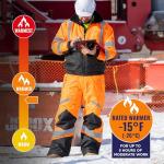 Ergodyne GloWear Thermal Bib Overalls, Orange X-Large