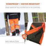 Ergodyne GloWear Thermal Bib Overalls, Orange X-Large