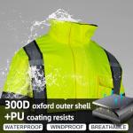 Hi-Vis Reflective Safety Jacket for Men, Yellow