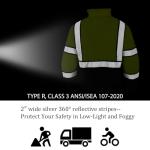 Hi-Vis Reflective Safety Jacket for Men, Yellow