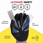 Heavy-Duty Cut Resistant Work Gloves - 3 Pairs