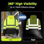 High-Visibility Reflective Safety Hoodie - Yellow