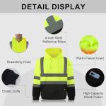 High-Visibility Reflective Safety Hoodie - Yellow