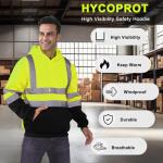 High-Visibility Reflective Safety Hoodie - Yellow