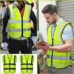 10-Pack High Visibility Reflective Safety Vests