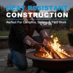 Heat Resistant Fireplace Gloves - Dark Grey 16