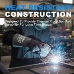 Heat Resistant Fireplace Gloves - Dark Grey 16