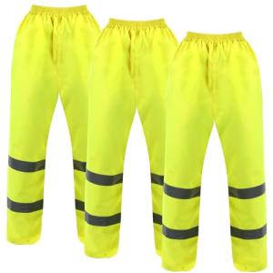 Hi-Vis Waterproof Rain Pants - 3 Pack