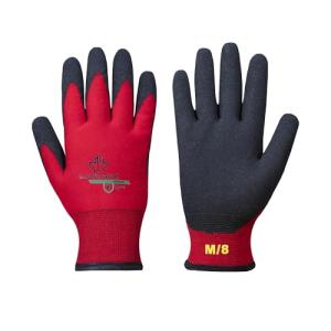 Red PVC Palm Winter Gloves - Size Medium