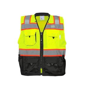 Premium High-Visibility Surveyors Safety Vest with Pockets