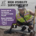 Premium High-Visibility Surveyors Safety Vest with Pockets