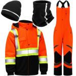 Hi-Vis Waterproof Thermal Rain Suit Set for Men