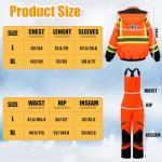 Hi-Vis Waterproof Thermal Rain Suit Set for Men