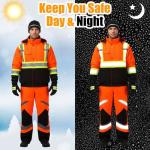 Hi-Vis Waterproof Thermal Rain Suit Set for Men