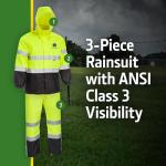 John Deere High Visibility ANSI Rain Suit, XL
