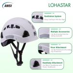 LOHASTAR ANSI Approved Vented Hard Hat (White)