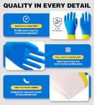 Heavy-Duty Neoprene Rubber Gloves, 2 Pairs