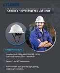 LANON White Full Brim Hard Hat - OSHA Approved