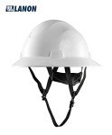 LANON White Full Brim Hard Hat - OSHA Approved