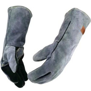 Heat Resistant Leather Welding Gloves for Outdoor Safety