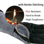 Heat Resistant Leather Welding Gloves for Outdoor Safety
