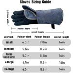 Heat Resistant Leather Welding Gloves for Outdoor Safety