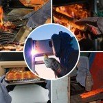 Heat Resistant Leather Welding Gloves for Outdoor Safety