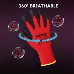 DULFINE PU Coated Safety Work Gloves - 12 Pairs