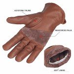 Brown Leather Work Gloves for Outdoor Tasks