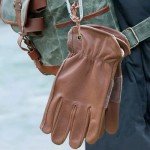 Brown Leather Work Gloves for Outdoor Tasks