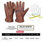 Brown Leather Work Gloves for Outdoor Tasks