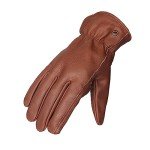 Brown Leather Work Gloves for Outdoor Tasks