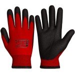 Red PVC Palm Winter Gloves - Size Medium