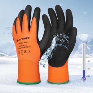 Men's 100% Waterproof Winter Work Gloves - L