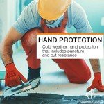 Red PVC Palm Winter Gloves - Size Medium